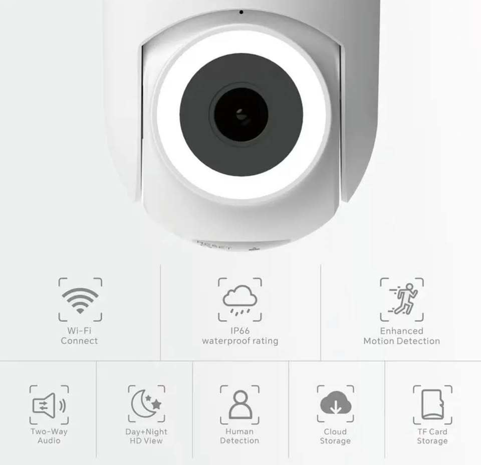 3MP WiFi Security Camera Outdoor – PTZ Smart Surveillance Camera with Auto Tracking, Night Vision, Motion Detection & Two-Way Audio
