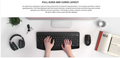 Jelly Comb KS65 Ergonomic Wireless Keyboard and Mouse Combo – 2.4GHz Full-Size Keyboard with Palm Rest & USB Mouse for PC Laptop Desktop