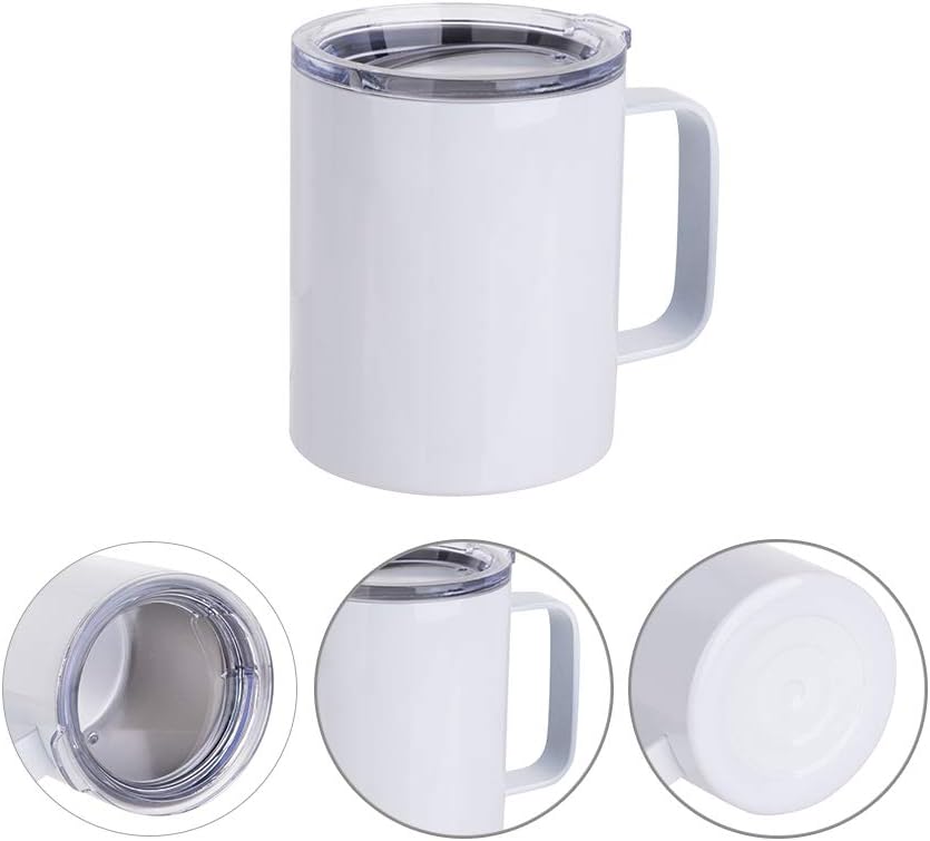 12oz Double Walled With Handle Mug 304 Stainless Steel Sublimation Customized Horoscope With Lid