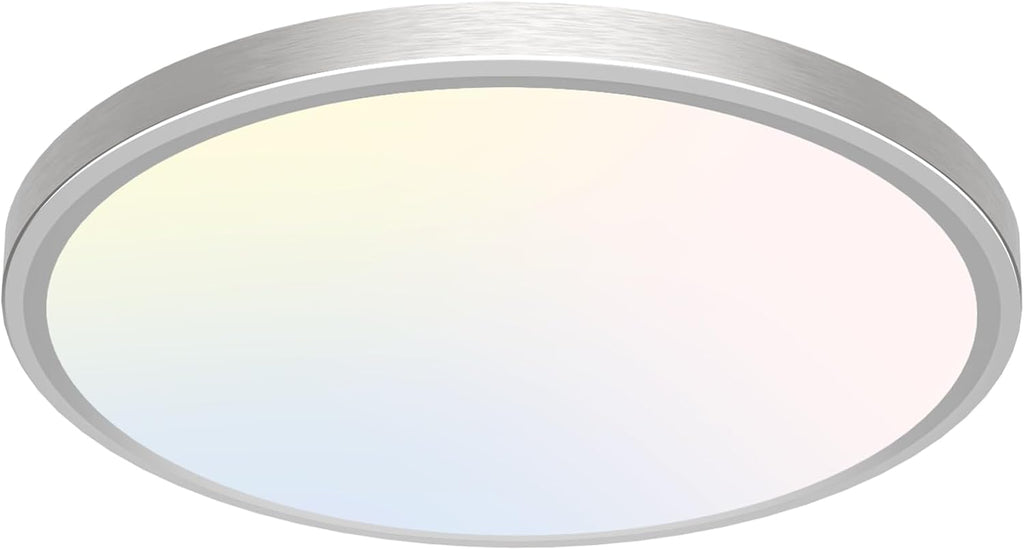 28W LED Flush Mount Ceiling Light, 3200LM Ultra Bright Round Ceiling Lamp, 3 Color Temperature Selectable 3000K/4000K/6500K, 25,000 Hours Lifespan Modern Low Profile Light Fixture for Bedroom Kitchen Bathroom Hallway