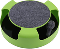 2-in-1 Interactive Cat Toy with Rotating Mouse & Scratching Pad