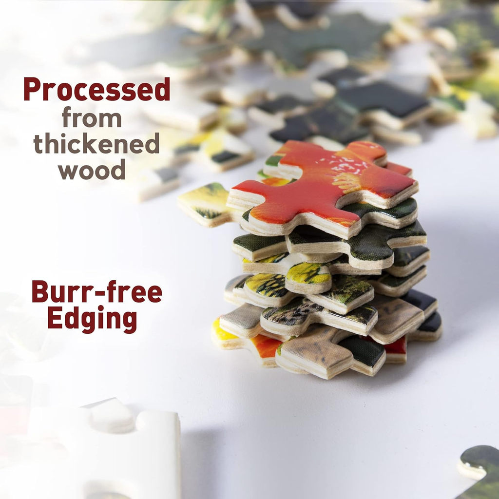 1000 Piece Wooden Desert Birds Jigsaw Puzzle for Adults & Teens Ages 14+