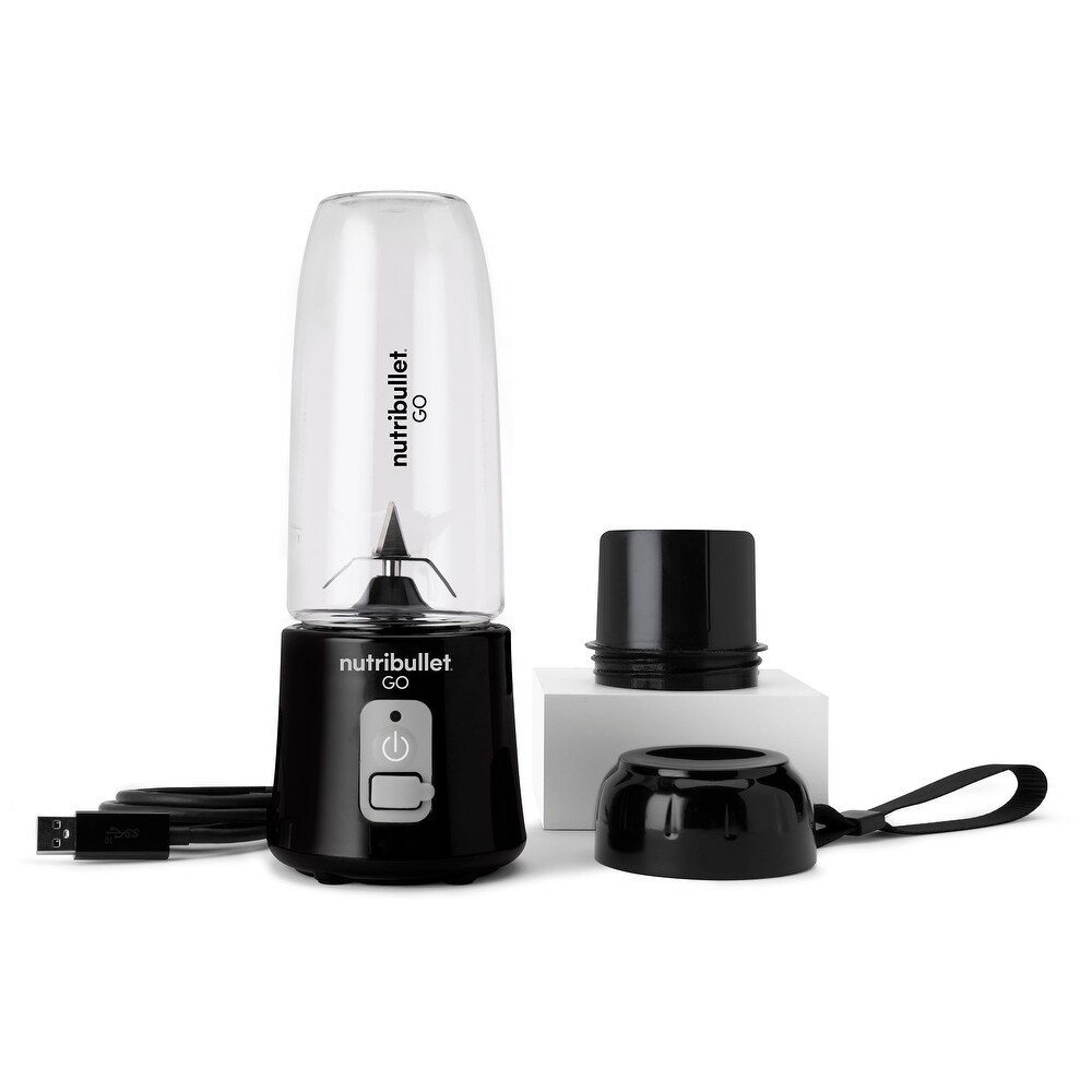 Nutribullet GO Cordless Personal Blender 370ml USB Rechargeable Portable Smoothie Maker Black