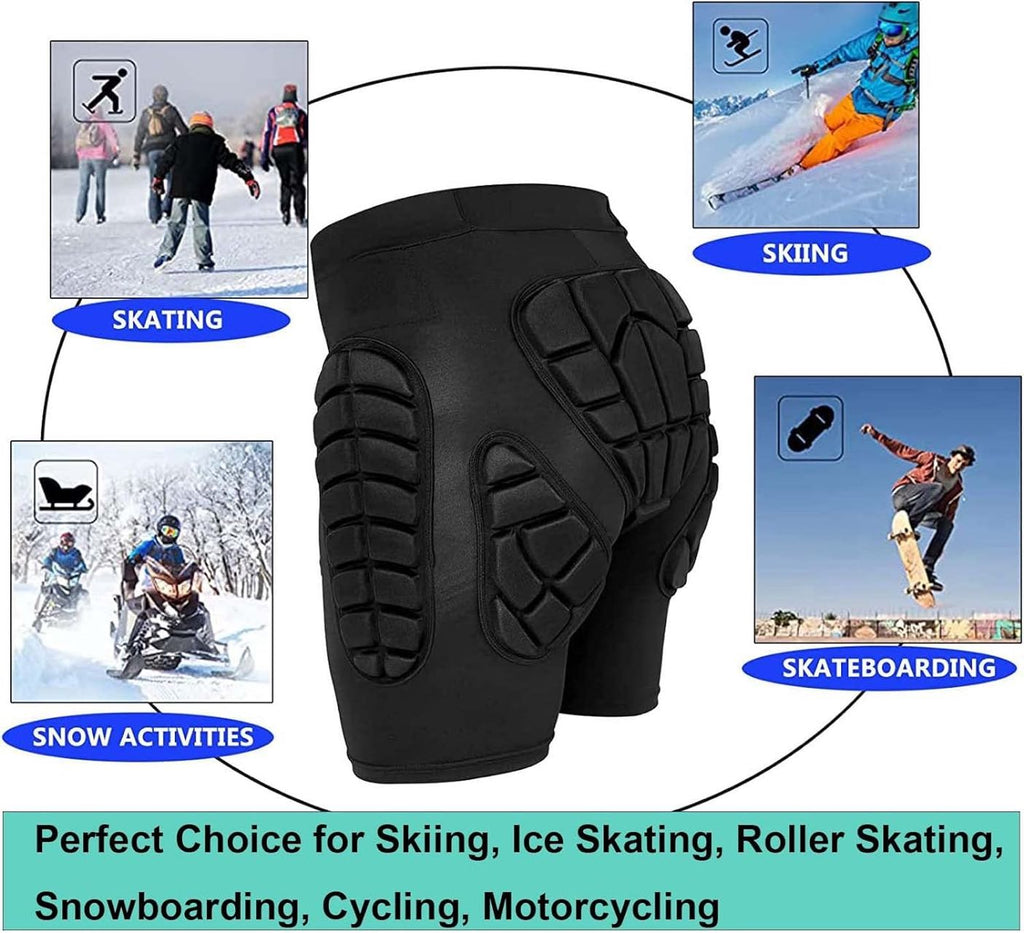 Adult 3D Padded Protective Shorts for Skiing, Snowboarding & Skating