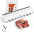 6-in-1 Vacuum Sealer Machine with 65kPa Suction, Built-In Cutter, External Vacuum Hose and 20 Pre-Cut Bags, White