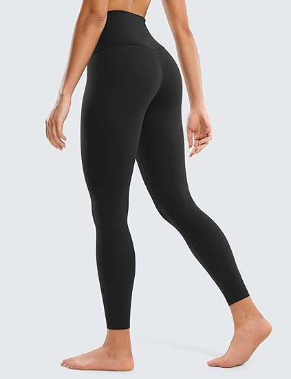 Women’s High-Waisted Full-Length Yoga Leggings, Stretchy Nylon Spandex Workout Pants, Black, Sizes XS–S