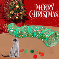 Christmas Cat Toy Set with Collapsible Tunnel – Holiday Variety Pack