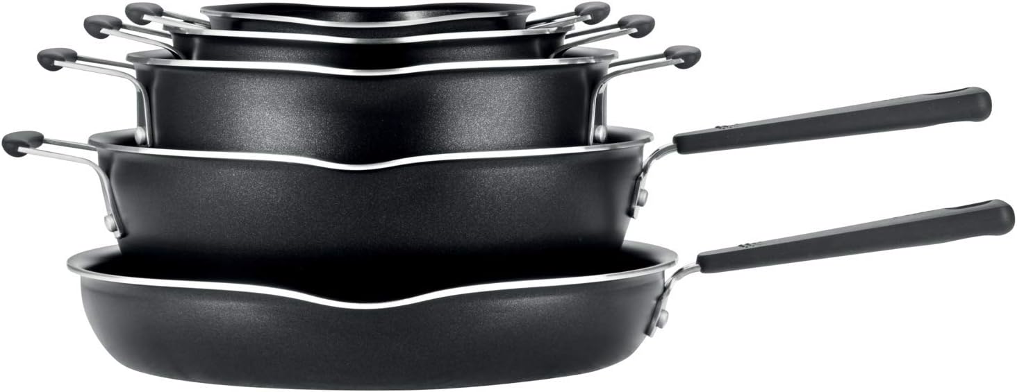 T-FAL Non-Stick Stackables 10pc Cookware Set