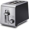 Proctor Silex 2 Slice Extra Wide Slot Toaster with Sure-Toast Technology, Shade Selector & Bagel Setting, Black and Stainless Steel (22302), SILVER
