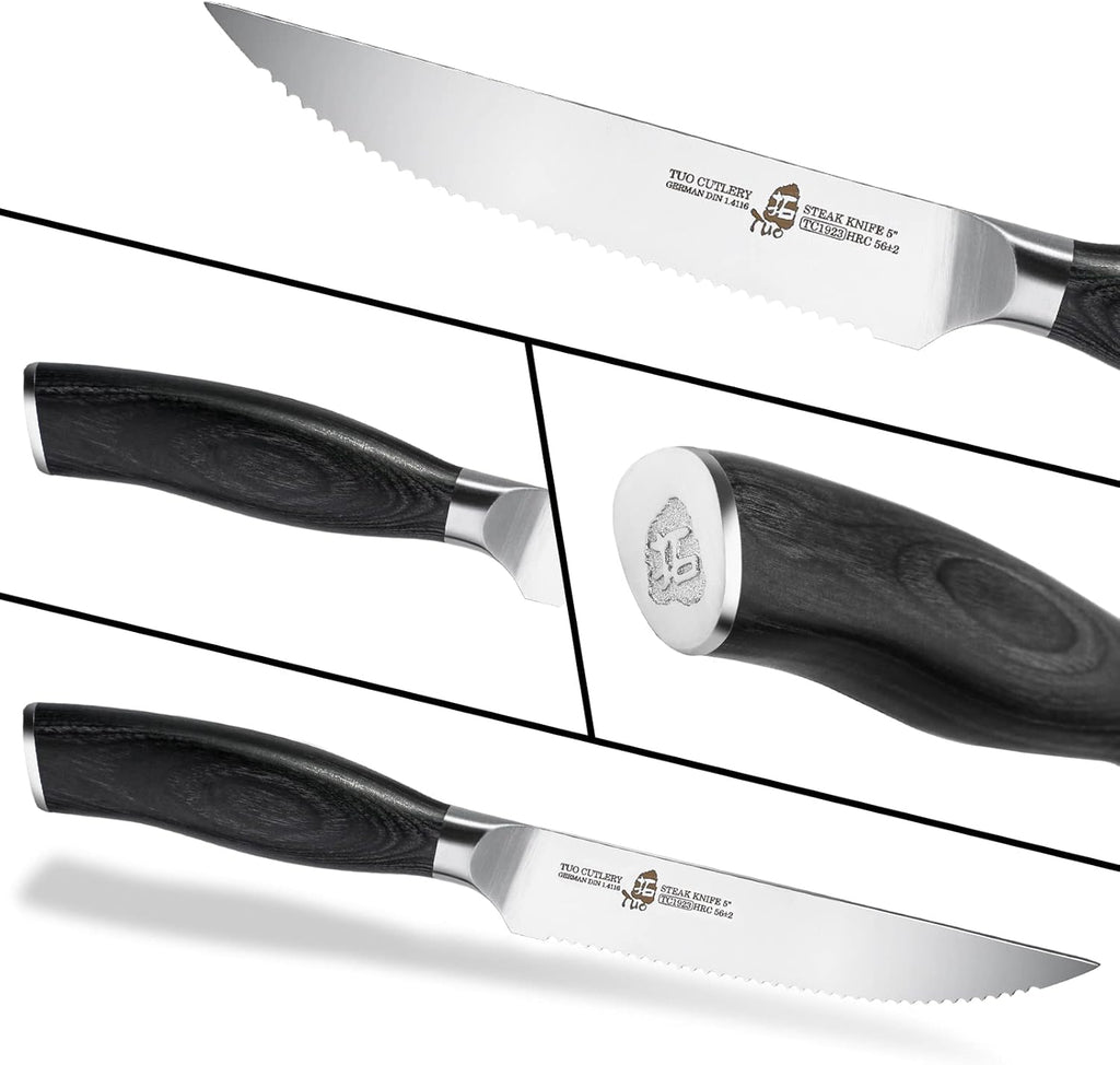 TUO Black Phoenix Cleaver Knife – High Carbon Stainless Steel Chinese Chef Knife with Ergonomic Pakkawood Handle