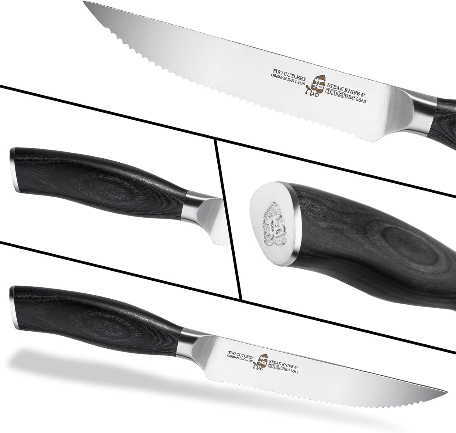 TUO Black Phoenix Cleaver Knife – High Carbon Stainless Steel Chinese Chef Knife with Ergonomic Pakkawood Handle