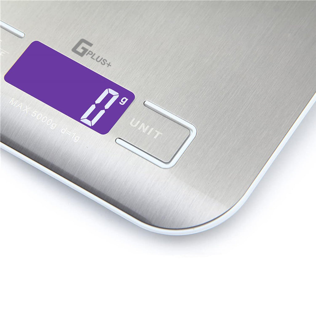 Digital Kitchen Scale, Highly Accurate 5000g/11lb x 0.1oz, Food Scale for Cooking, Baking and Weight Loss, Kitchen Scale with Backlit - Batteries Included