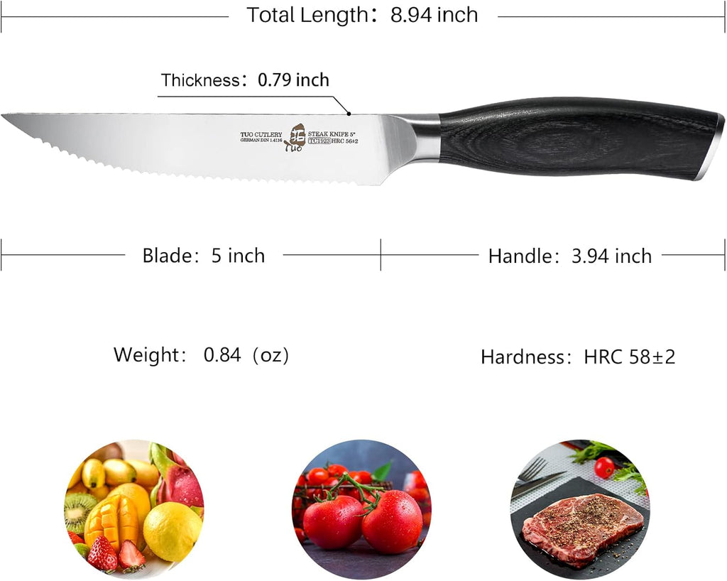 TUO Black Phoenix Cleaver Knife – High Carbon Stainless Steel Chinese Chef Knife with Ergonomic Pakkawood Handle