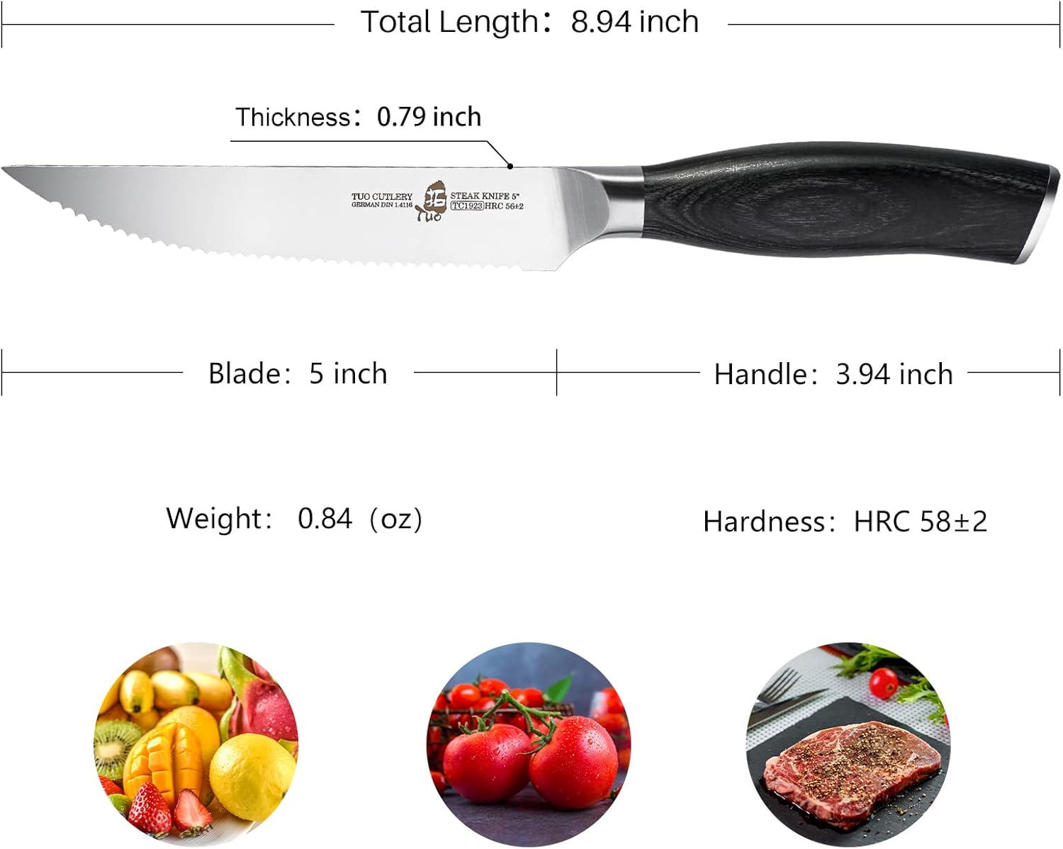TUO Black Phoenix Cleaver Knife – High Carbon Stainless Steel Chinese Chef Knife with Ergonomic Pakkawood Handle