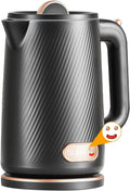 OLEGA Electric Kettle - 1500W Electric Tea Kettle 1.8L Stainless Steel Inner Electric Kettles for Boiling Water Auto Shut Off Boil-Dry Protection Electric Water Kettle for Coffee Tea Black