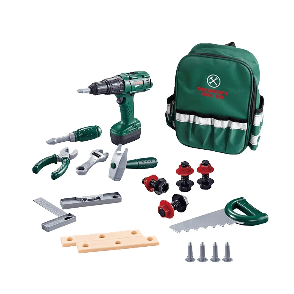 Kids Tool Set Toy with Electric Drill – 19PCS Pretend Play Construction Kit with Backpack for Boys & Girls