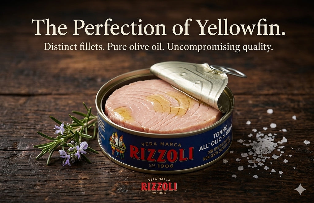 Rizzoli Italian Yellowfin Tuna in Olive Oil – 65g x 6 Cans | High Protein Omega-3 Imported Seafood