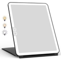 LED Lighted Makeup Mirror – 72 LEDs, 3 Color Modes, Touch Dimmable, Rechargeable Folding Travel Vanity Mirror