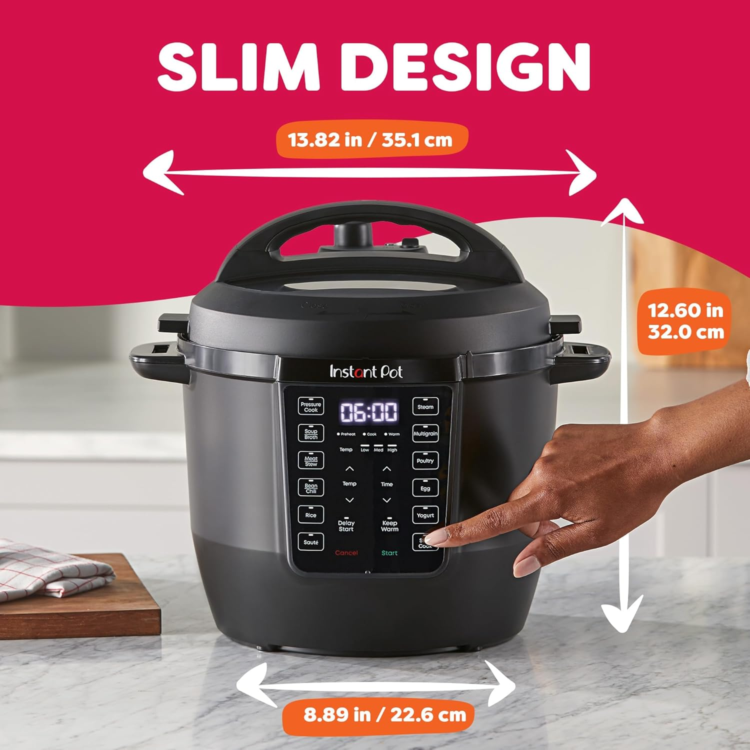 Instant Pot RIO 7-in-1 Electric Multi-Cooker, 6 Quart Pressure Cooker, Slow Cooker, Rice Cooker, Steamer, Sauté and Yogurt Maker, Black