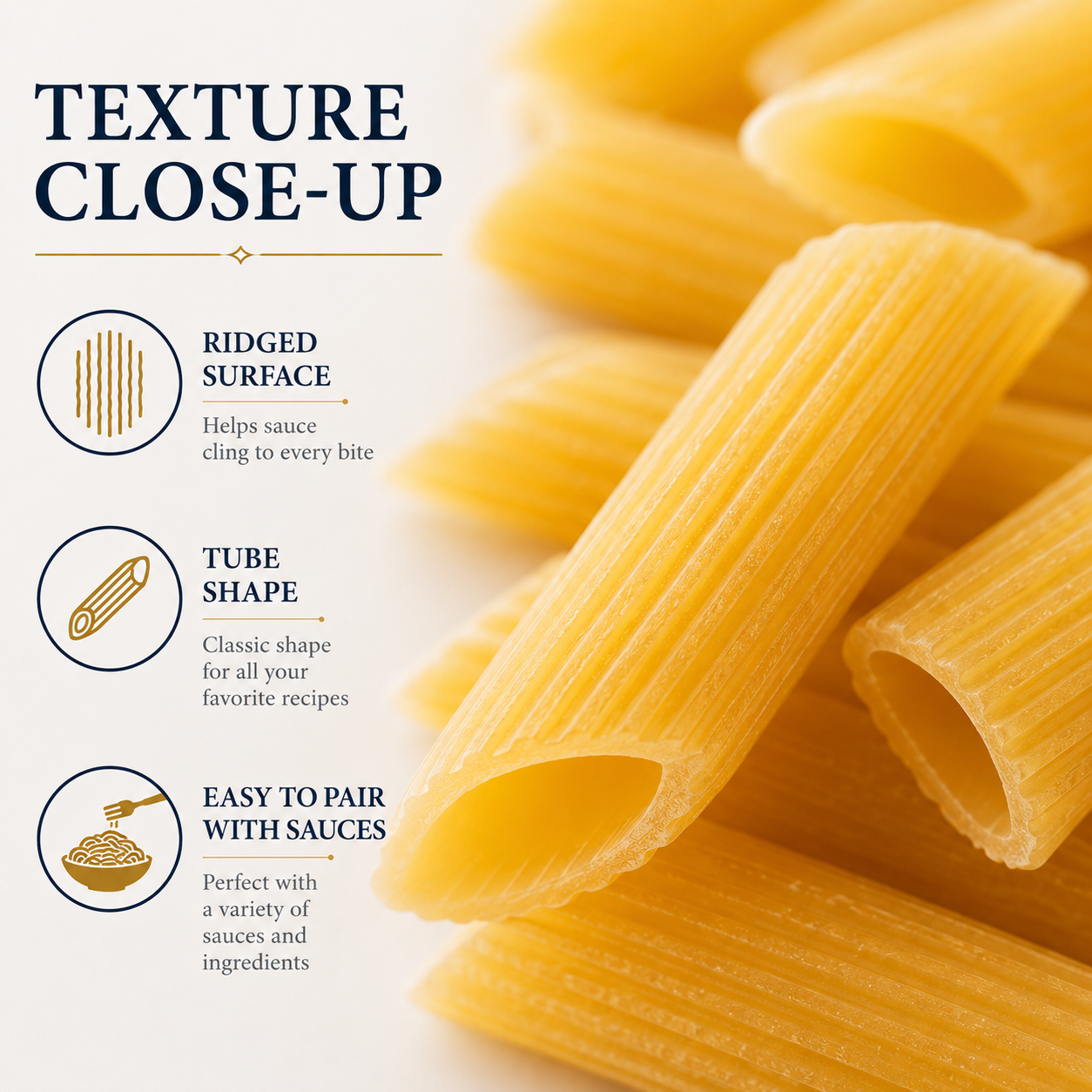 Penne Rigate Pasta, 2-Pack Durum Wheat Semolina Pasta, Italian Style Tube Pasta, 500g Each