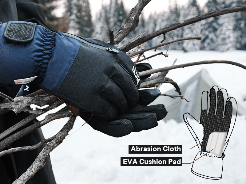Men’s Waterproof Ski Gloves – Insulated Snowboard Gloves with Touchscreen, Anti-Slip Grip & Winter Thermal Protection