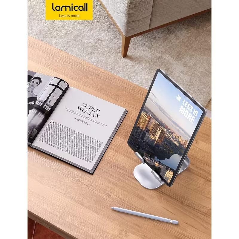 Adjustable Aluminum Tablet Stand – Desktop Phone and Tablet Holder for 4 to 13 Inch Devices