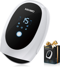 Cordless Hand Massager with Heat, Air Compression, Vibration, 6 Modes and LCD Display – White