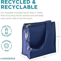 Reusable Insulated Lunch Tote Bag – Thermal Lunch Bag with Adjustable Strap for Work and Travel
