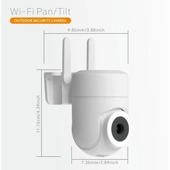3MP WiFi Security Camera Outdoor – PTZ Smart Surveillance Camera with Auto Tracking, Night Vision, Motion Detection & Two-Way Audio