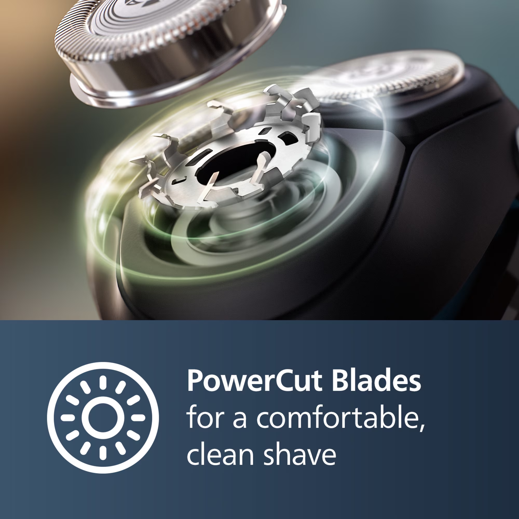 Philips Series 3000 Wet & Dry Rotary Electric Shaver with 5D Flex Heads, USB Charging & Protective Cap - Black