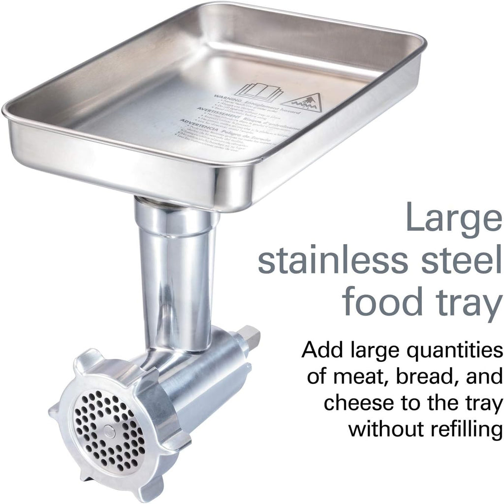 Hamilton Beach Professional Stand Mixer Specialty Attachment, All-Metal Meat and Food Grinder Attachment Set, 63245