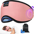 Sleep Headphones Bluetooth 5.4 Eye Mask Sleeping Headphones, Wireless Eye Mask Sleep Earbuds Built-in MIC Women Office Air Travel Cool Tech Gadgets Unique Gifts Pink
