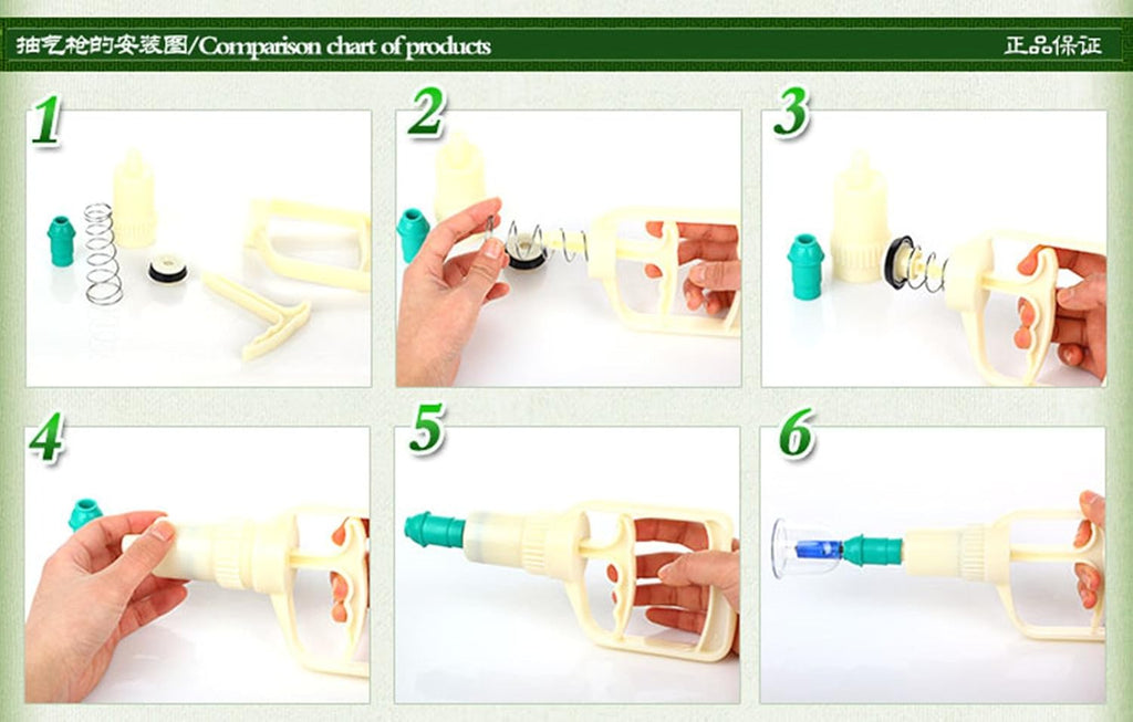 12 cups cupping set Biomagnetic Chinese Cupping Therapy Set Canister vacuum ordinary magnetic