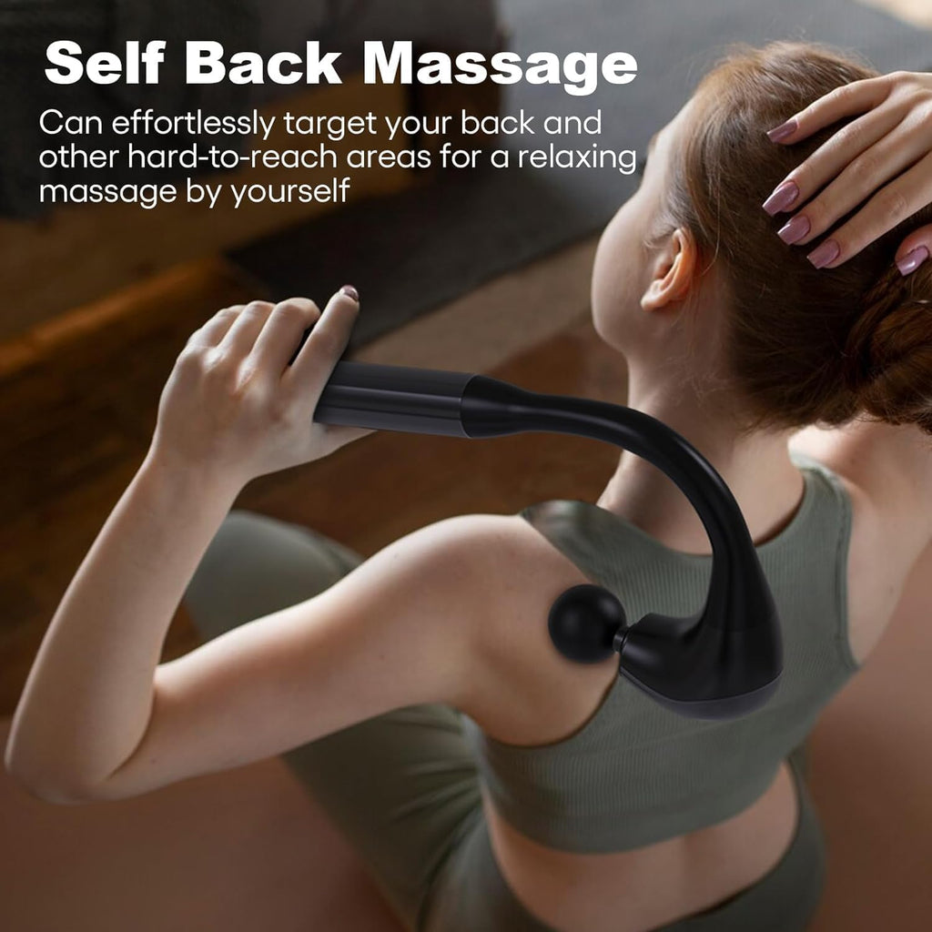 Massage Gun with Extension Handle,Back Massager Tool,U-shaped Massage