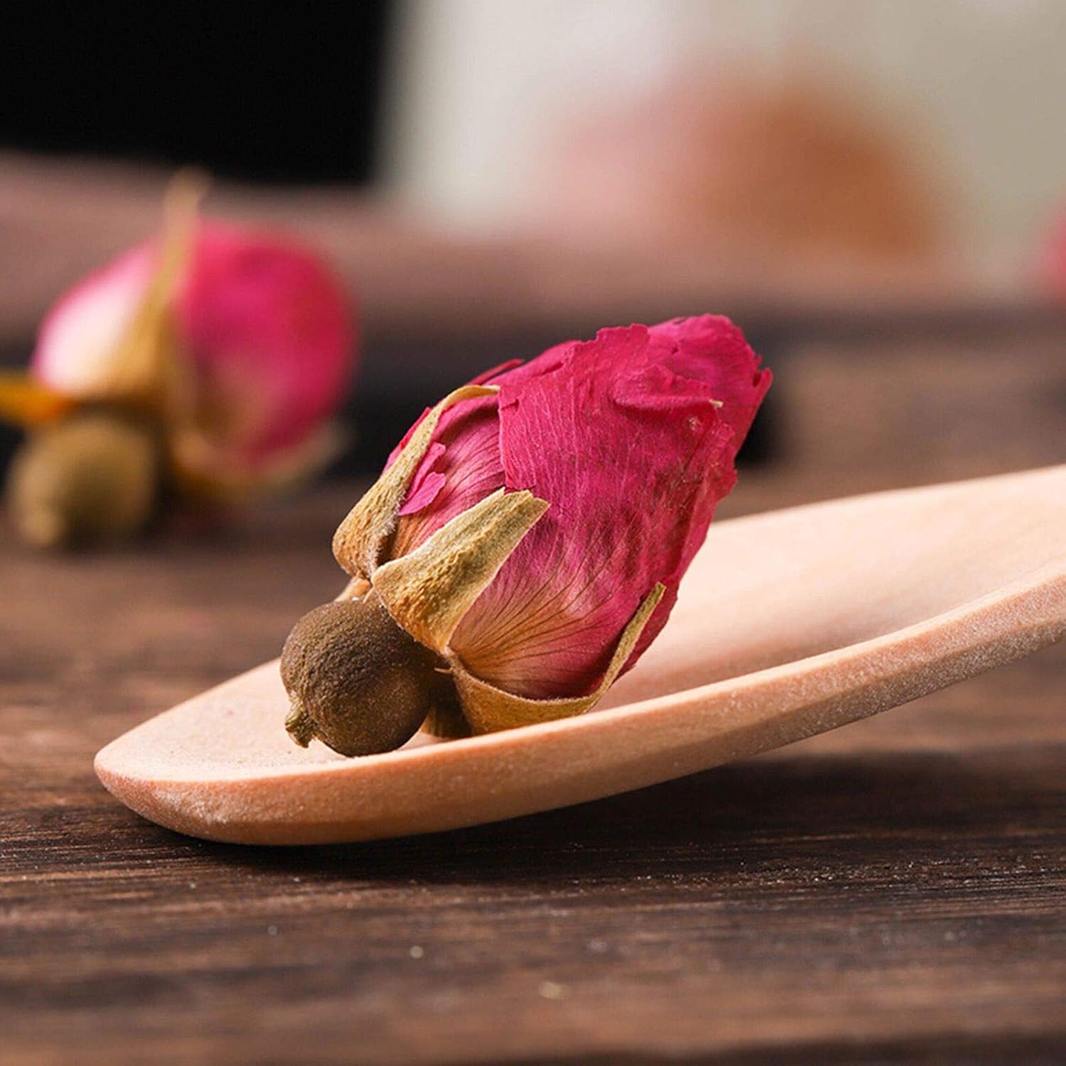 Dried Rose Buds Edible for Tea, Baking, Crafting - Red Rose Buds 3.5oz/100G