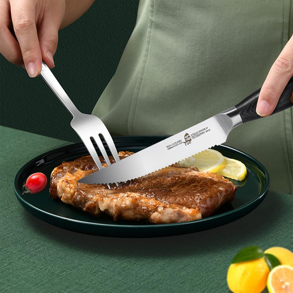 TUO Black Phoenix Cleaver Knife – High Carbon Stainless Steel Chinese Chef Knife with Ergonomic Pakkawood Handle