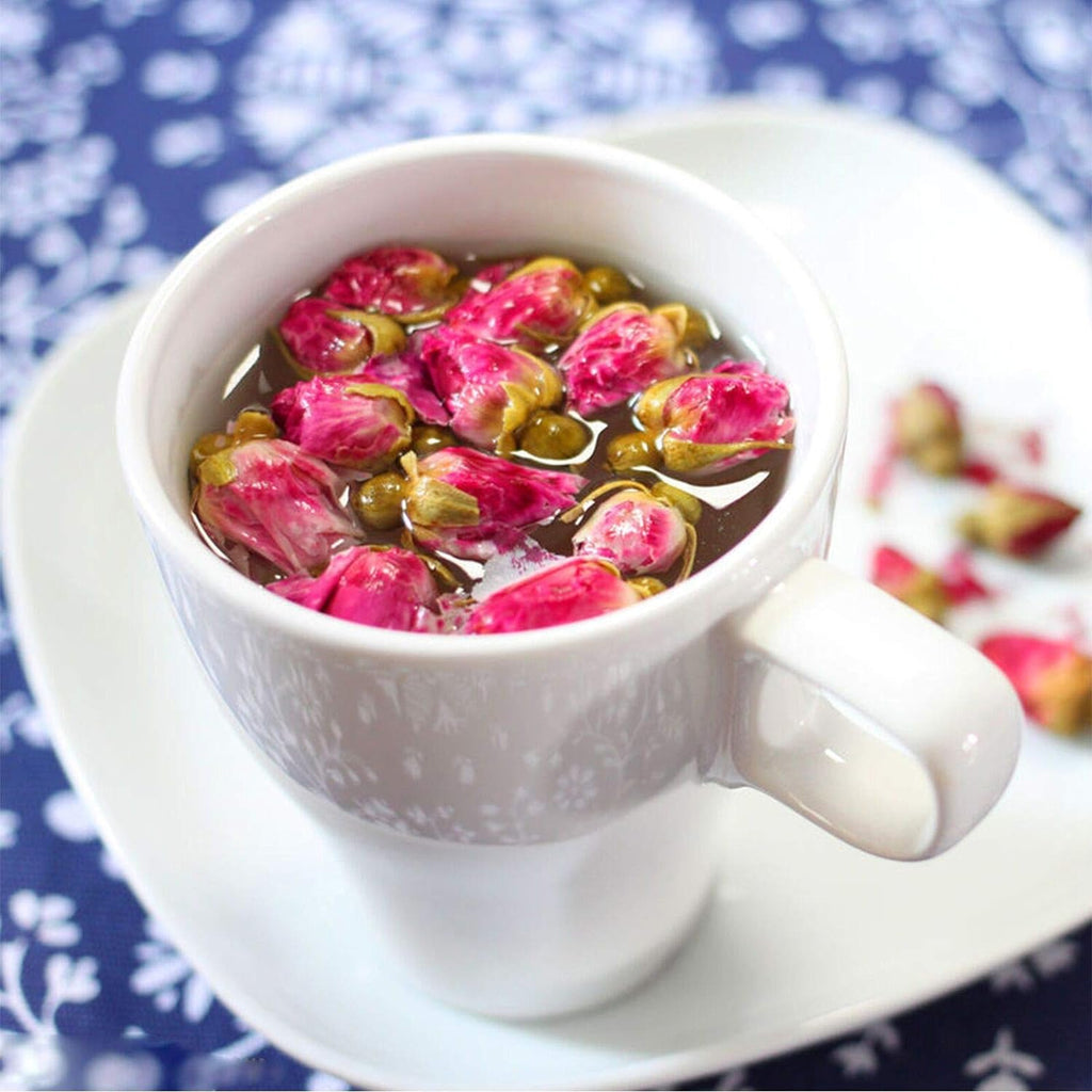 Dried Rose Buds Edible for Tea, Baking, Crafting - Red Rose Buds 3.5oz/100G