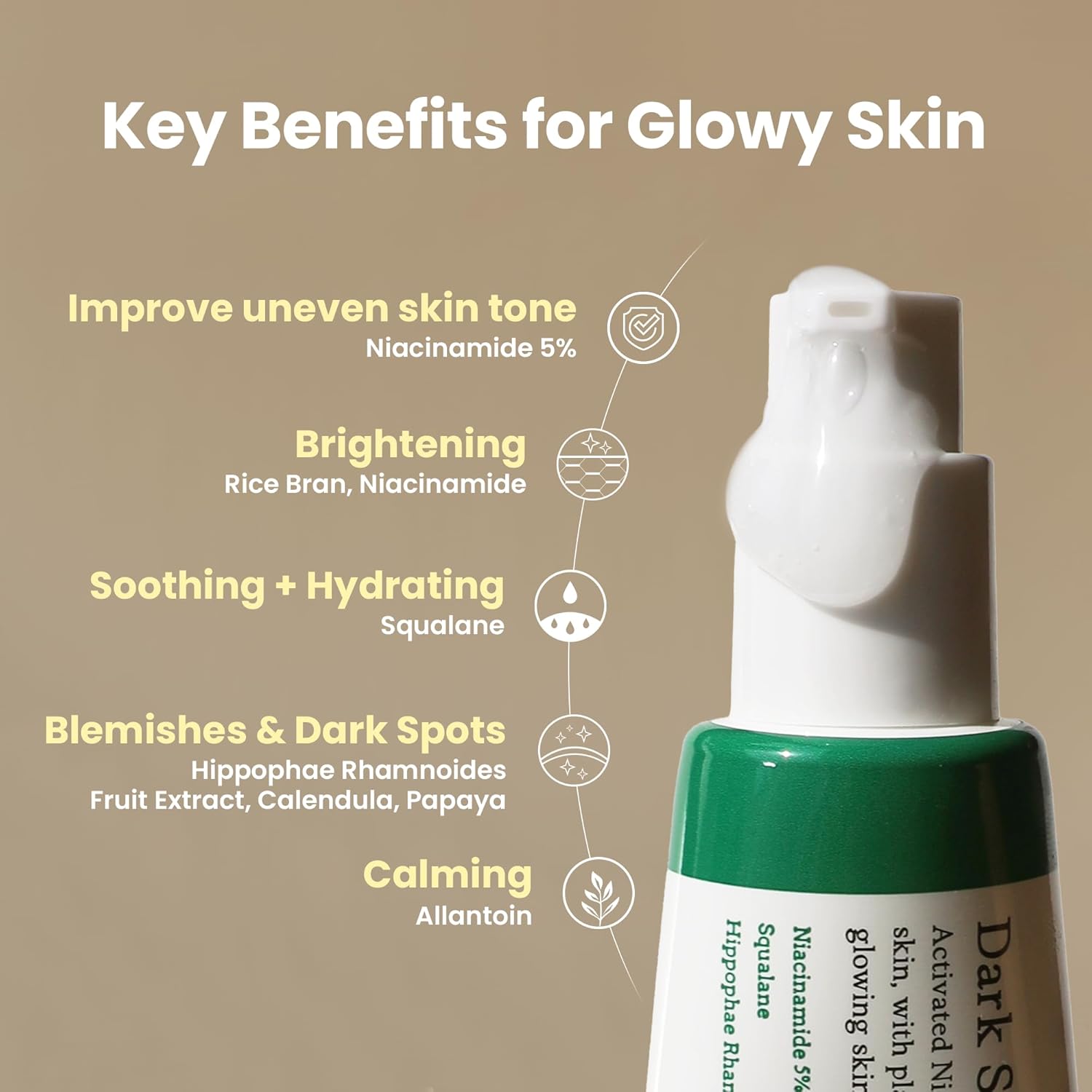 AXIS-Y Dark Spot Correcting Glow Serum - 5% Niacinamide Dark Spot Remover For Face - Vegan Korean Skin Care Niacinamide Serum for All Skin Types - 1.69 fl. oz. 50ml
