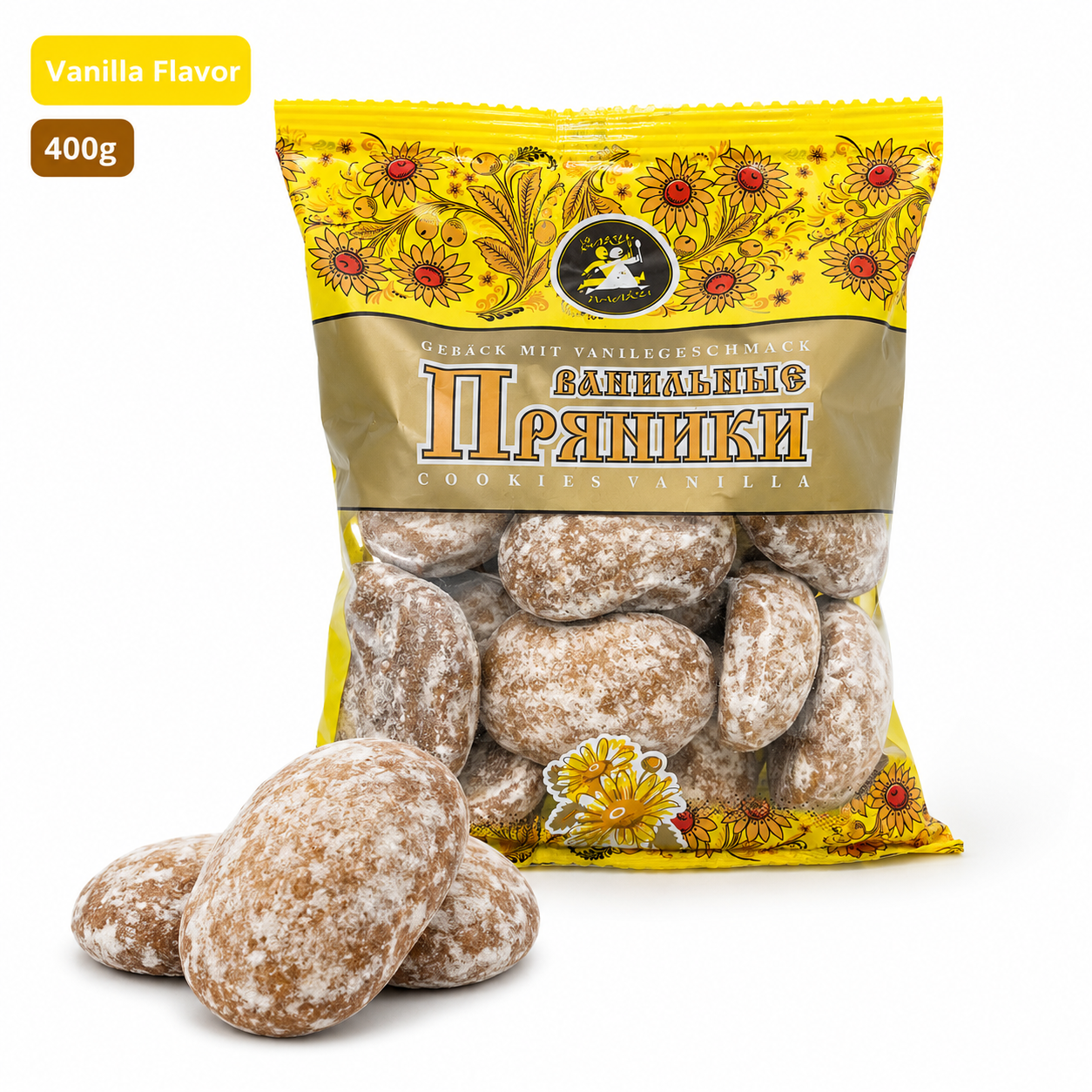 Traditional Glazed Cookies 400g Soft Baked Snack for Coffee, Tea & Everyday Enjoyment