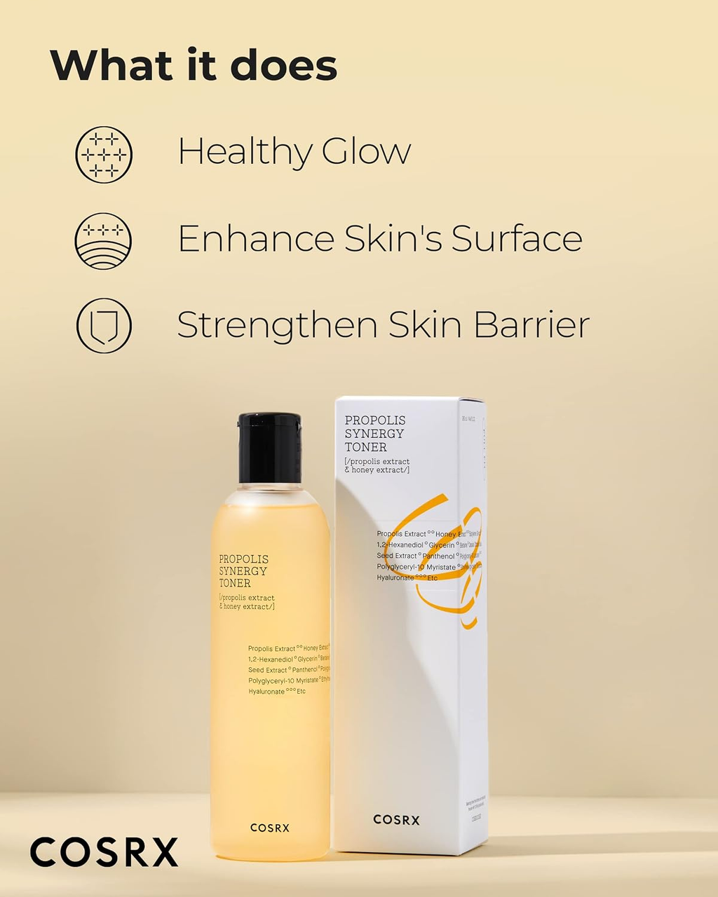 COSRX Full Fit Propolis Synergy Facial Toner with Propolis and Honey Extract, Moisturizing Skin Care, 150ml