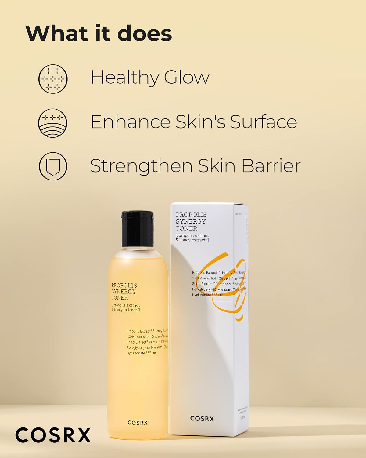 COSRX Full Fit Propolis Synergy Facial Toner with Propolis and Honey Extract, Moisturizing Skin Care, 150ml