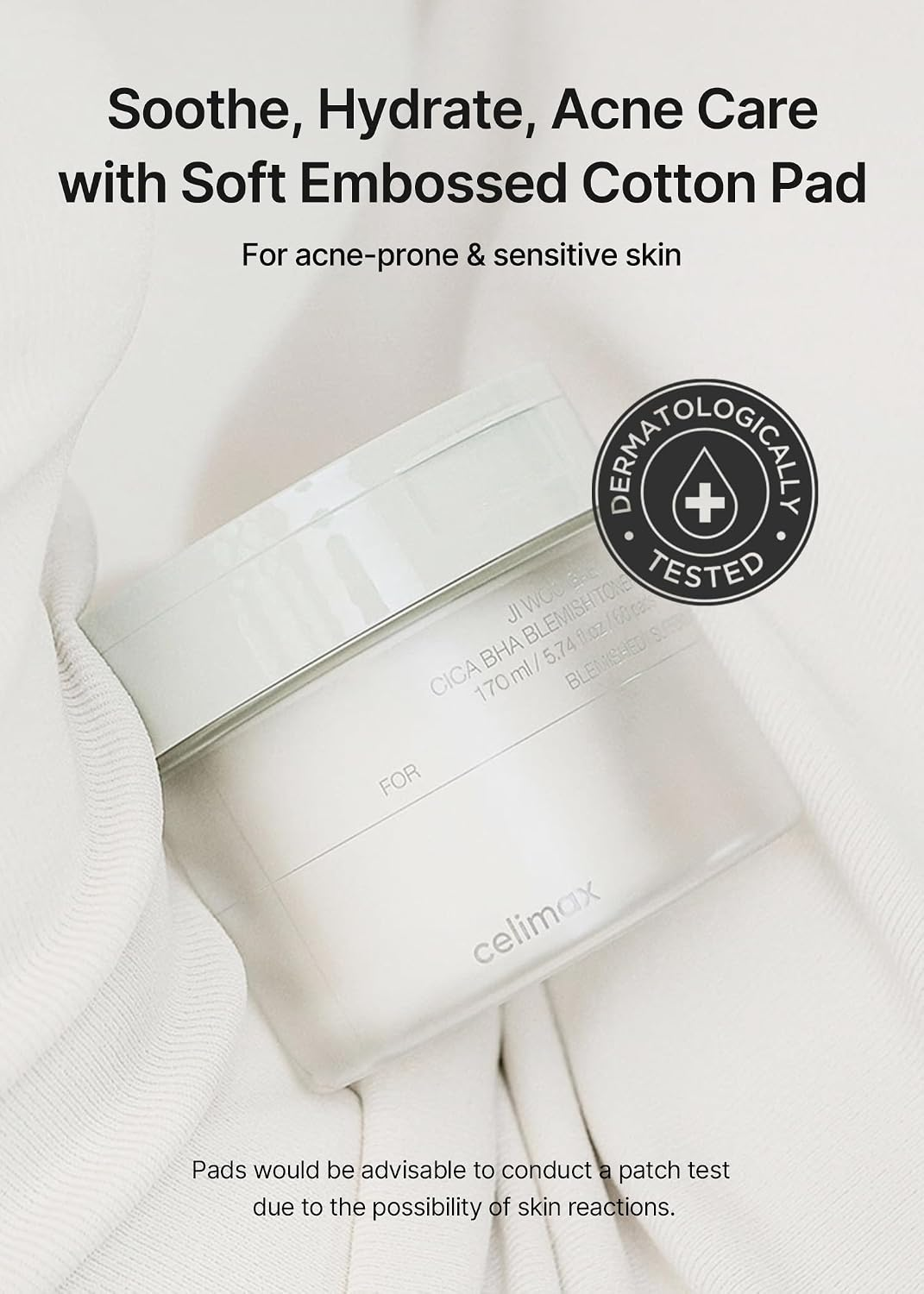 celimax Ji Woo Gae Cica BHA Blemish Pad 170ml / 60pads Best Before 1/8/2027