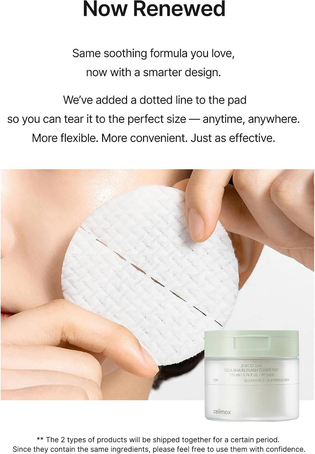 celimax Ji Woo Gae Cica BHA Blemish Pad 170ml / 60pads Best Before 1/8/2027