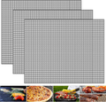 3 Pack Reusable BBQ Grill Mesh Mats, Non-Stick Cooking Sheets for Barbecue, Gas, Charcoal & Electric Grills, 33×40cm