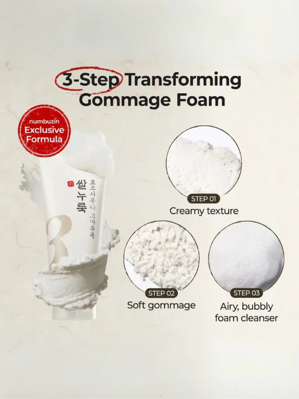 numbuzin No.3 Rice Enzyme Skin Softening Cleansing Foam 154g