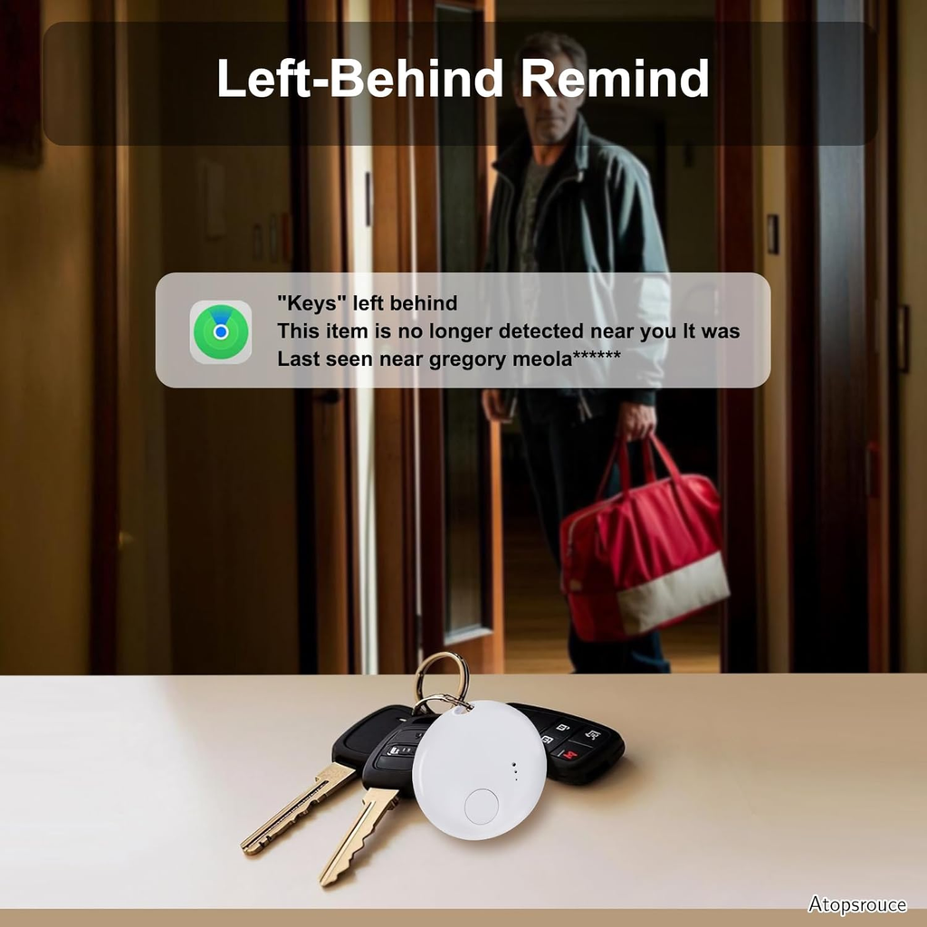Bluetooth Item Tracker 4 Pack – Smart Key Finder Compatible with Apple Find My, GPS Locator for Keys, Wallet, Luggage & Pets