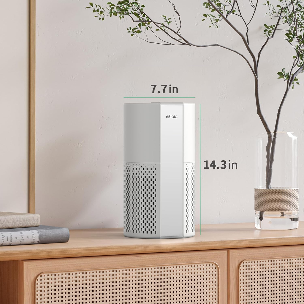 Afloia 4-in-1 Air Purifier with Washable Pre-Filter for Rooms up to 1,076 sq. ft. – White