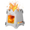RoverCamel Portable Titanium Camping Stove Lightweight Backpacking Wood Stove Compact Outdoor Cooking Stove for Hiking Camping