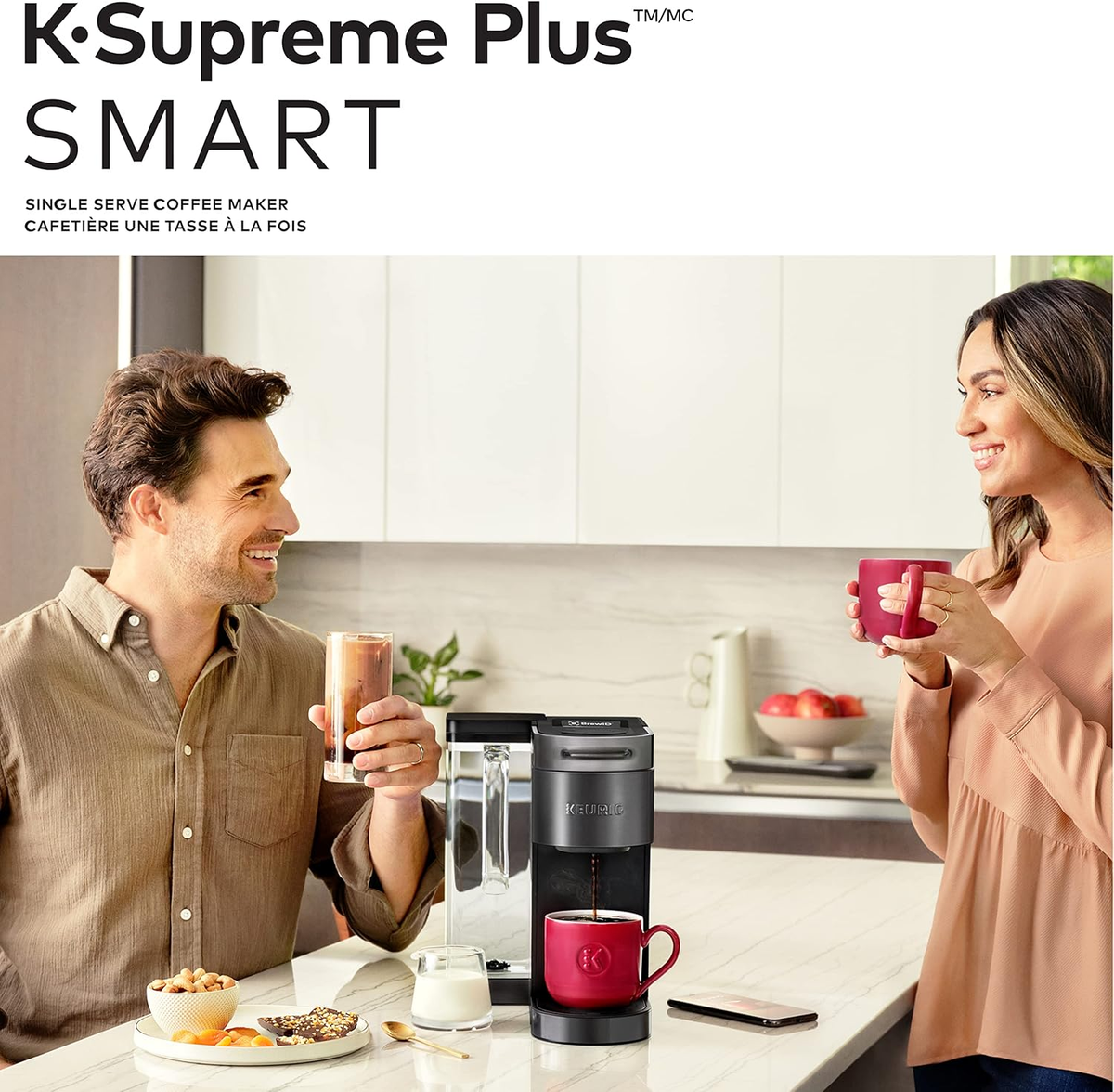 Keurig K-Supreme Plus SMART Single-Serve K-Cup Pod Coffee Maker with Wi-Fi & BrewID – Black