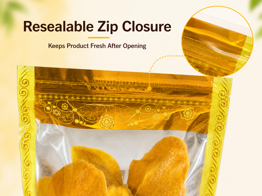 1 lb Dried Mango Slices – Sweet & Chewy Fruit Snack | Resealable Stand-Up Pouch